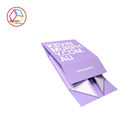 Foldable Four Color Printing Cardboard Gift Box Solid Purple Color